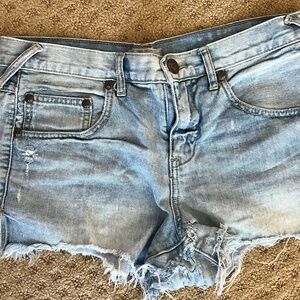 Denim Distressed Shorts
